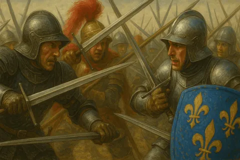 Französische Soldaten der Epoche: Renaissance