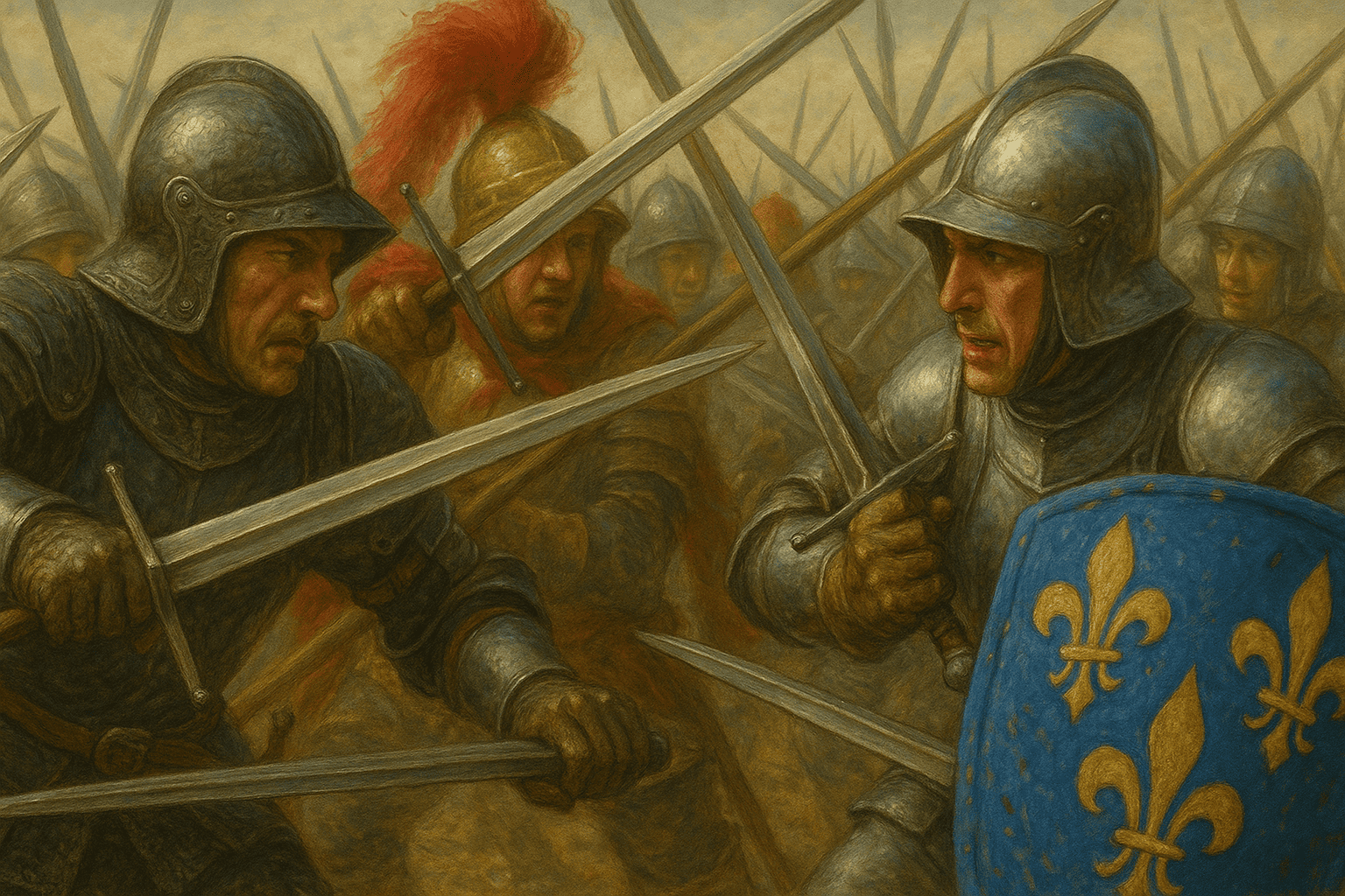 Illustration d'une bataille de l'époque Renaissance